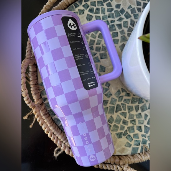 Hydrojug LAVENDER CHECKER 32oz Traveler Tumbler